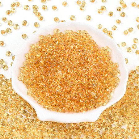 3/0 Baking Paint Glass Fringe Seed Beads SEED-A034-04B-1