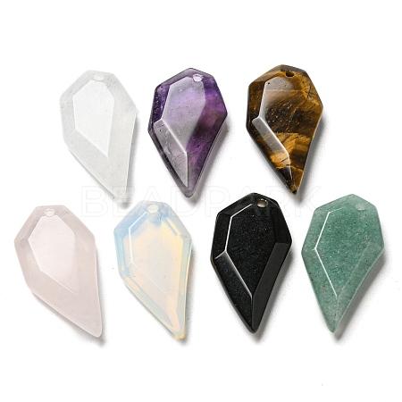 Natural & Synthetic Mixed Gemstone Pendants G-G052-A-1