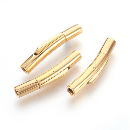 Smooth 304 Stainless Steel Bayonet Clasps STAS-L215-01G-1