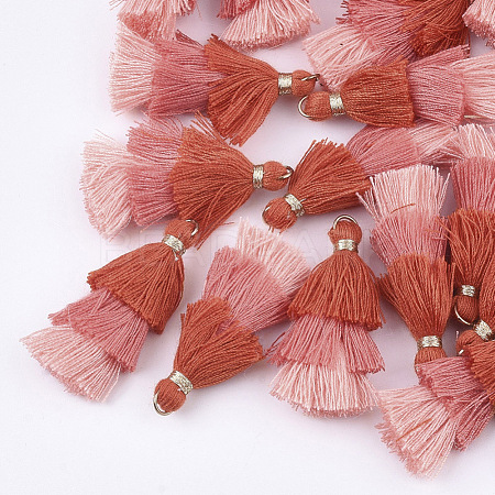 Polycotton(Polyester Cotton) Tassel Pendant Decorations X-FIND-T018-30-1