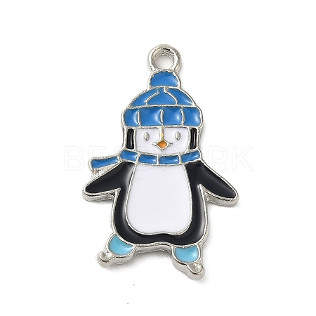 Winter Theme Alloy Enamel Pendants X-ENAM-M002-04N-P-1