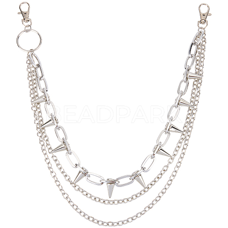 1Pc Aluminum & Alloy Spike Rivets 3 Layer Trousers Chains AJEW-SC0031-17-1