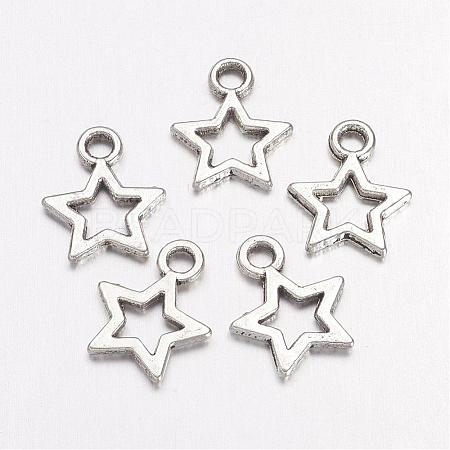 Antique Silver Tibetan Style Star Pendants X-LF0037Y-1