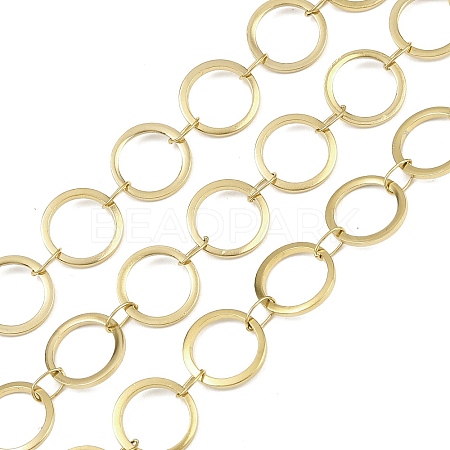 304 Stainless Steel Ring Link Chains CHS-G044-05G-1
