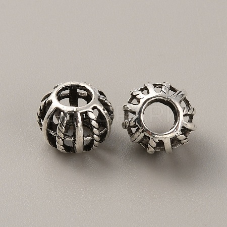 Tibetan Style Alloy European Beads FIND-TAC0002-065F-01-1