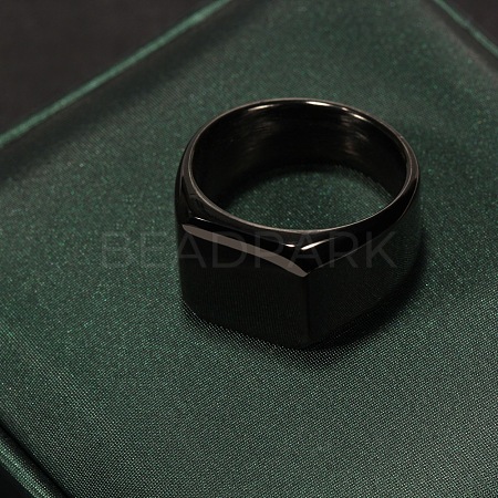 Square Titanium Steel Finger Rings WGB1DFB-06-1