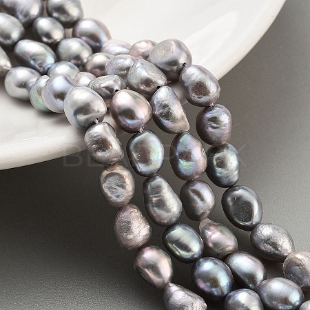 Dyed Natural Cultured Freshwater Pearl Beads Strands PEAR-P062-28D-1