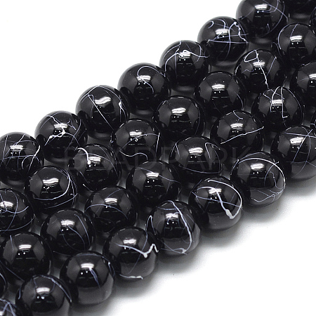 Drawbench Glass Beads Strands X-DGLA-S115-6mm-L16-1