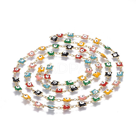 304 Stainless Steel Enamel Chains CHS-P006-05G-1