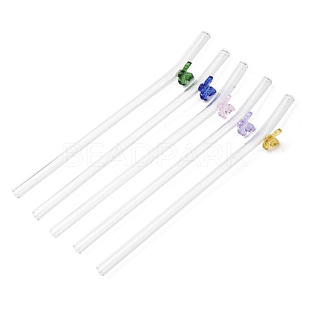 Handmade Glass Drinking Straws AJEW-A067-03-1