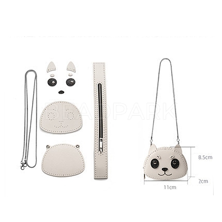 DIY Imitation Leather Animal Shape Crossbody Lady Bag Making Kits PW-WG55377-02-1