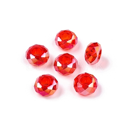 Transparent Glass European Beads GPDL-N005-D14mm-A04-1