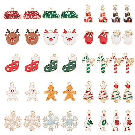 40Pcs 20 Style Alloy Enamel Pendants ENAM-SC0003-69-1
