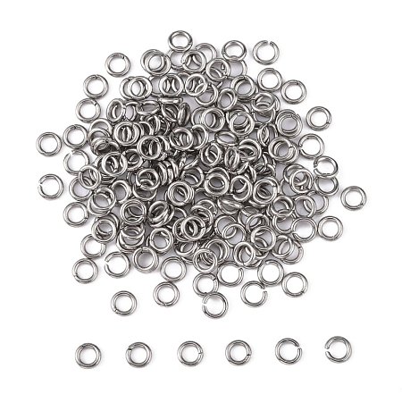 Tarnish Resistant 304 Stainless Steel Open Jump Rings STAS-Q186-02-4x0.8mm-1