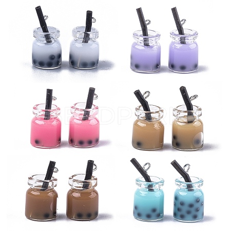 Glass Bottle Pendants CRES-S359-01-1