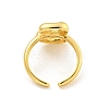Brass Letter Open Cuff Rings for Women RJEW-G313-01B-G-3