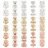 15 Pairs 15 Style Brass Friction Ear Nuts KK-AR0002-92-1
