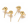 304 Stainless Steel Ear Stud Components STAS-F227-18D-G-1