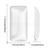 Transparent Rectangle Glass Cabochons X-GGLA-R025-38x19-2