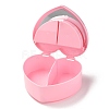 Heart Plastic Jewelry Boxes OBOX-F006-09B-4
