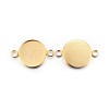 201 Stainless Steel Cabochon Connector Settings STAS-F191-15G-E-2