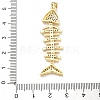 Brass Micro Pave Cubic Zirconia Pendants KK-P345-68G-3