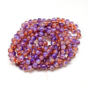 Baking Painted Glass Beads Strands DGLA-Q023-6mm-DB41-01-3