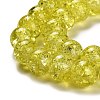 Spray Painted Crackle Glass Beads Strands CCG-Q001-10mm-04-3