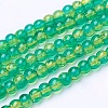 Spray Painted Crackle Glass Beads Strands X-CCG-Q002-4mm-07-2