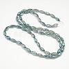 Electroplate Crystal Glass Rice Beads Strands X-EGLA-F042-A13-3