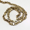 Electroplate Non-magnetic Synthetic Hematite Beads Strands G-J173-4x4mm-M-3