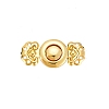 Alloy Interlocking Clasps ALRI-WH0005-07G-1