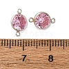 925 Streling Silver Pave Cubic Zirconia Birthstone Connector Charms STER-NH0001-80P-13-3