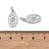 SHEGRACE Brass Micro Pave Cubic Zirconia Pendants XGRQ4G259-550P-3