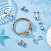 6Pcs 6 Styles 304 Stainless Steel Anchor Hook Clasps STAS-UN0050-80-2