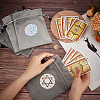 5Pcs 5 Style Star/Moon/Wheel of Life/Flower Pattern Tarot Card Storage Bag TP-CN0001-04-3