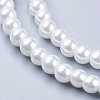 White Glass Pearl Round Loose Beads For Jewelry Necklace Craft Making X-HY-6D-B01-3