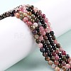 Natural Multicolor Tourmaline Beads Strands G-G446-4mm-03-4