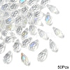50Pcs Electroplate Glass Faceted Teardrop Beads EGLA-YW0005-17H-1