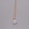 Perfume Bottle Natural Quartz Crystal Pendant Necklace for Girl Women NJEW-WH0009-12-1