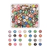 104Pcs 26 Colors Alloy Enamel Beads ENAM-YW0001-75-1