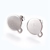 Non-Tarnish 304 Stainless Steel Stud Earring Findings STAS-G178-02P-10mm-1