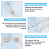 CRASPIRE 2Pcs 2 Style ABS Plastic Pearl Braided Stretch Chain Belts with Alloy Oval Clasp AJEW-CP0001-65-5