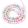 Anti-Tarnish Electroplate Rondelle Glass Beads Strands X-EGLA-T021-6mm-17-10-2