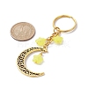 Tibetan Style Alloy Hollow Moon Pendant Keychain KEYC-JKC00690-01-2