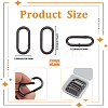 6Pcs Alloy Spring Gate Rings FIND-SP0001-24B-2
