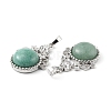 Natural Green Aventurine Pendants G-P498-01P-07-3
