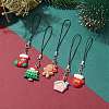 Christmas Theme Resin Mobile Straps HJEW-JM01096-S-1