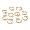 Brass Micro Pave Cubic Zirconia Cuff Earrings EJEW-H109-01E-G-2