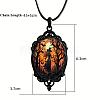 Oval Gothic Alloy Glass Halloween Pendant Necklaces for Women FS-WG73C21-03-2